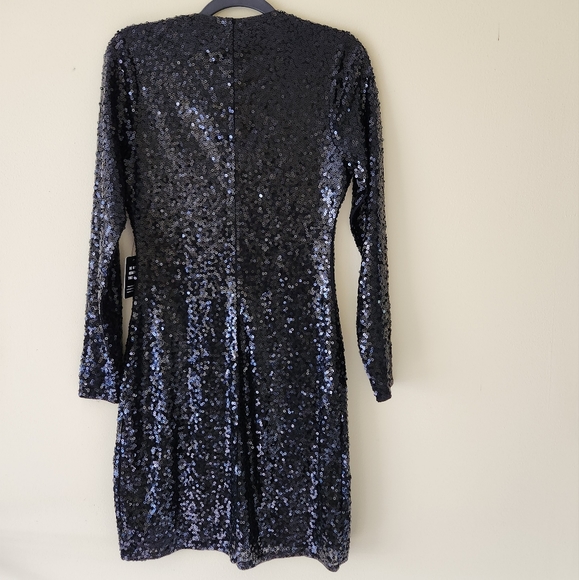 NWT Express black sequin dress sz M - Picture 3 of 4